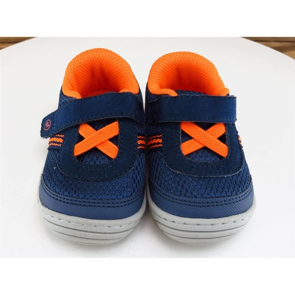 Stride Rite Sz 3 Toddler Boys Sneaker Blue Fabric Jackson Medium - Picture 3 of 11